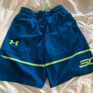 Under Armour Boys Shorts - Aqua - Size Youth Large